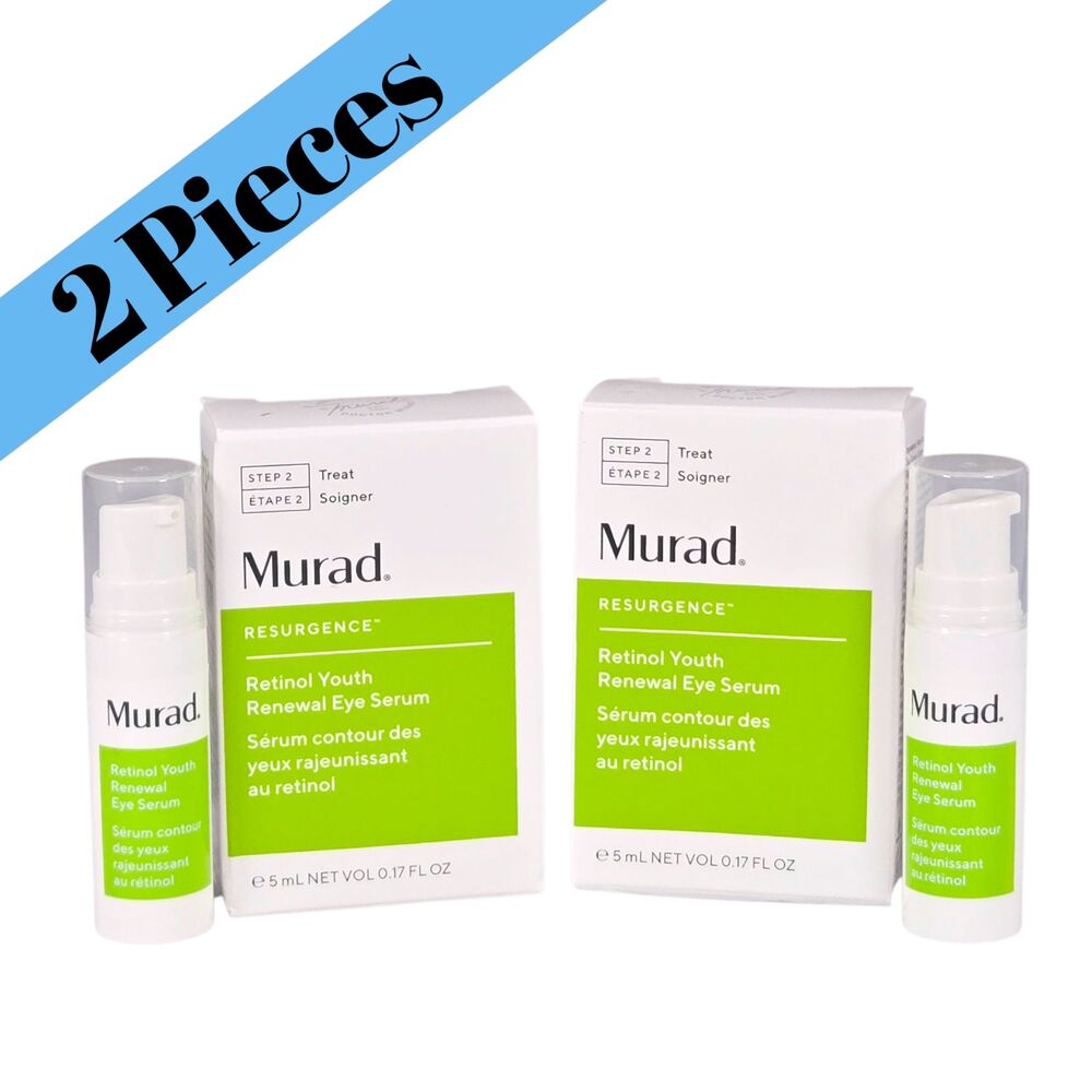 Lot of 2 Murad Retinol Youth Renewal Eye Serum 2 X 5ml / 0.17 fl oz Travel Size